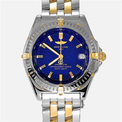 breitling two tone chronometre automatic